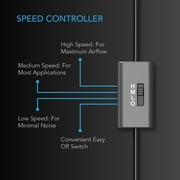 AC Infinity 305-402 AC Infinity AIRPLATE S3 6 Home Theater and AV Cabinet Cooling Fan System with Speed Control