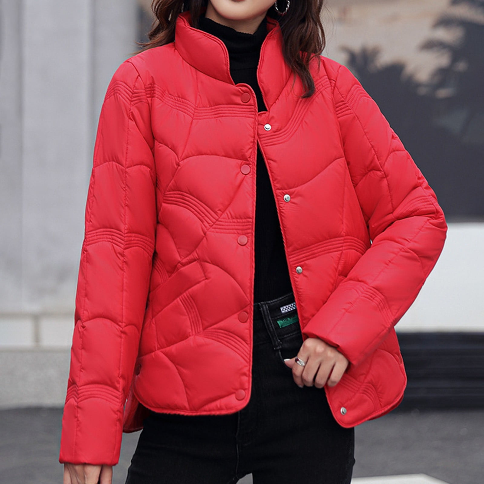 Lightweight padded coat womens on sale