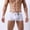White, variant on TMOYZQ Men's Square Leg Swim Briefs Quick Dry Low Rise Sports Swim Trunks Swimsuit Athletic Board Shorts Boxer Briefs Swimwear Bathing Suit with Drawstring