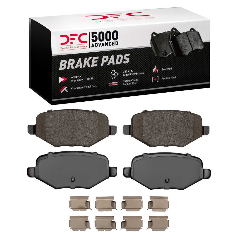Dynamic Friction Company 1551-1377-01 DFC 5000 Advanced Brake Pads - Ceramic and Hardware Kit - OE
