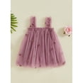 thumbnail image 4 of Suealasg Little Girls Summer Princess Dress Sleeveless Flower Embroidery A-line Tulle Dresses 6M 1T 2T 3T 4T Toddler Baby Girls Beach Photo Shoot Clothes, 4 of 7
