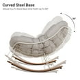 thumbnail image 5 of Grand Patio Royal Adult Steel Frame Indoor/Outdoor Rocking Chair with Padded Cushion, Beige, 5 of 10