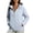 Blue, variant on lcziwo Womens Jackets Casual Lightweight Golf Long Sleeve Raincoat Holiday Outdoor Solid Color Coats with Pocket White XL