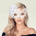 thumbnail image 5 of Unique Bargains 1 Pc Rose Phoenixs Party Mask White Lace, 5 of 5
