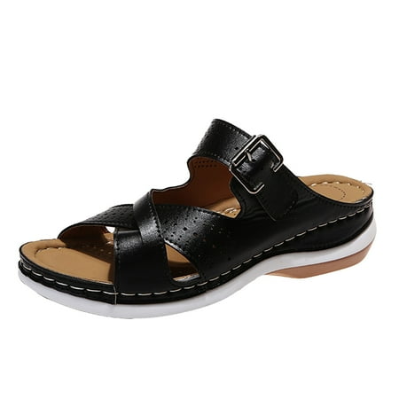 

Youmylove Slippers Cross Shallow Summer Flat Sandals Open Toe Women Bottom Spring Sandals Trendy Leisure Simple Shoes Female Footwear