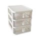 thumbnail image 2 of Organizador de escritorio con cajones transparentes, armario de almacenamiento, contenedor de escritorio versátil Blanco 3 Capas, 2 of 9
