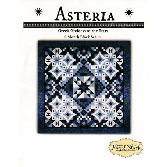 Asteria Block of the Month Pattern Set by Needle in a Hayes Stack