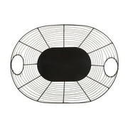 Homezone Black Handcrafted Wire Basket with Handles