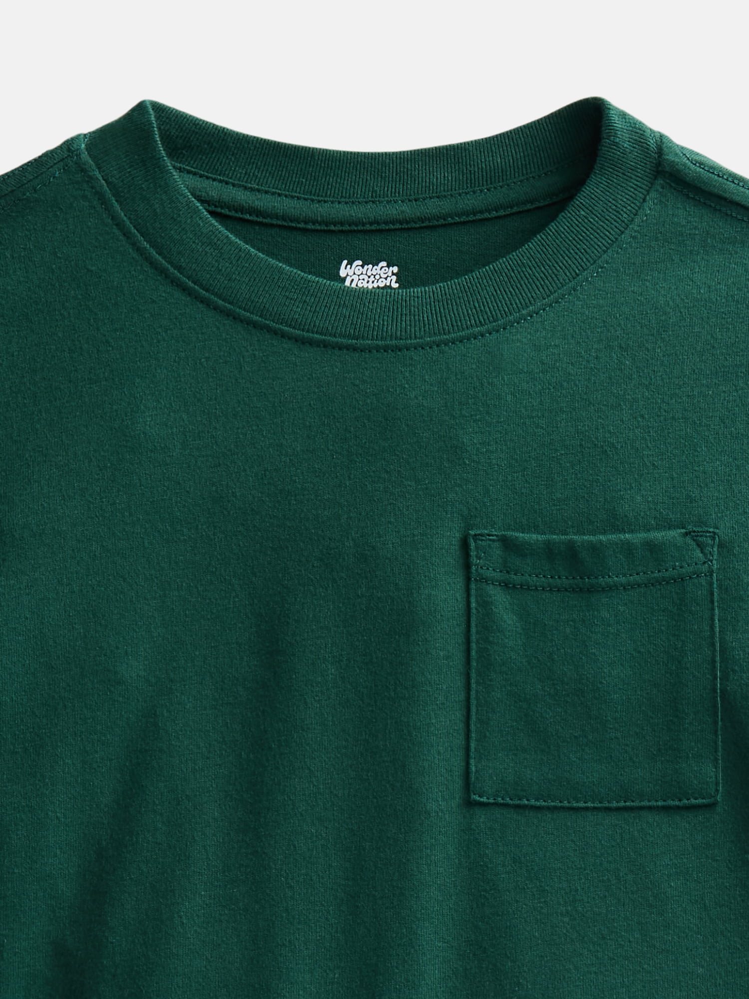 Wonder Nation Toddler Boys' Pocket Tee with Short Sleeves, Sizes 0M-5T