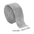 thumbnail image 3 of Lksixu Christmas Ribbon Wired, Christmas Decorations 1.5 inch x2.2 Yards Metallic Glitter Silver Wired Edge Ribbon, Christmas Tree Decorative Ribbon Fabric Craft Ribbon for Gift Wrapping Bow Wreath, 3 of 7