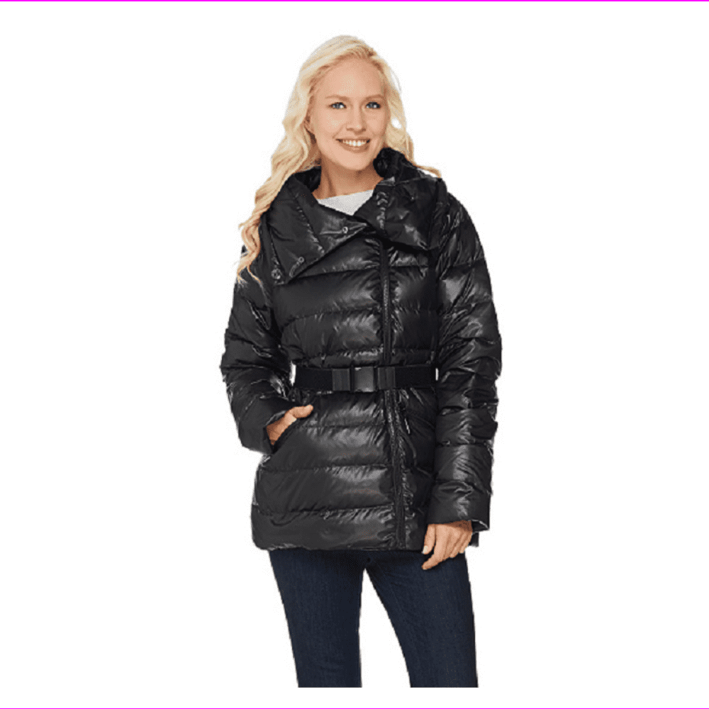 black puffer jacket size 10