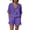 Purple#1, variant on Hvogkswy Women Two Piece Linen Sets, Solid Color Short Sleeve V-Neck Tops and Wide Leg Shorts with Pockets Loose Breathable Hawaiian Beach Vacation Summer Outdoor Casual Set