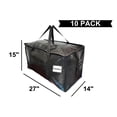 thumbnail image 5 of ¡BOLSA-ESO! Paquete de 10 bolsas de mudanza negras, bolsas de almacenamiento extra grandes con cremallera, bolsas de embalaje resistentes al agua para suministros de mudanza, bolsas de mudanza resiste, 5 of 5