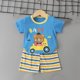 thumbnail image 4 of Odeerbi 6M-6Y Niños Niñas Verano Conjuntos Coche Imprimir Algodón Manga Corta Camiseta Rayas Pantalones Cortos Dos Piezas Set Cintura Elástica, 4 of 5