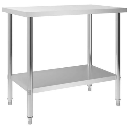 

WONISOLI Kitchen Work Table 39.4 x23.6 x33.5 Stainless Steel