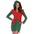 thumbnail image 2 of Leg Avenue Cozy Elf,fleece dress with cut, 2 of 4