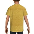 thumbnail image 5 of Wukai Gold Shiny Youth Unisex Short Sleeve T-Shirt for Boys, Girls, Teens, and Kids-Small, 5 of 7