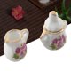thumbnail image 2 of 15 pieces Porcelain tea set miniature foods Chinese rose dishes cup, 2 of 5