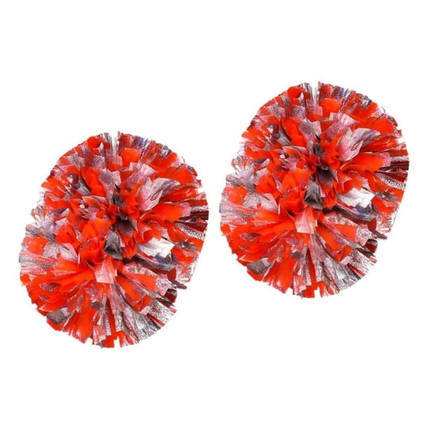 2 piezas Pompones de animadoras Pompones de animadoras Pompones de escuadrón de animadoras Pompón de animadoras Rojo claro
