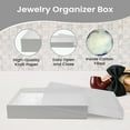 thumbnail image 4 of Novel Box 100 Pack White Cardboard Cotton Filled Jewelry Gift Boxes 7x5x1.25 Inches with See Thru Lids, 4 of 7