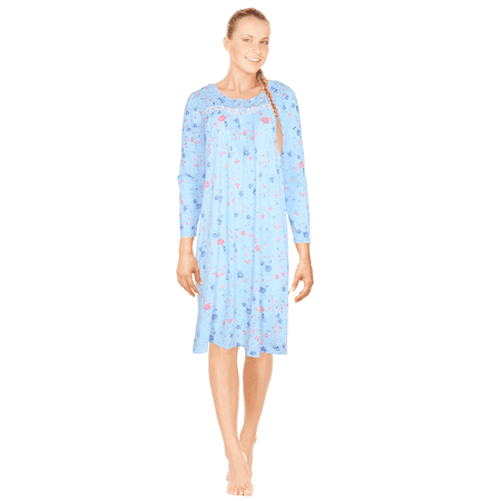 

JEFFRICO Womens Long Sleeve Nightgowns Sleepwear Soft Pajama Dress Nightshirts