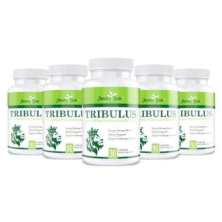 Tribulus Extract Capsules for Men Muscle Growth - Enhances Stamina & Improves Vitality - Testosterone Booster Dietary Supplement - Tribulus 1300mg - 450 Capsules