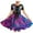 Purple, variant on QIPOPIQ Girl's Summer Van Gogh Art 3D Print Crewneck Short Sleeve T-Shirt Swing Dress Clearance