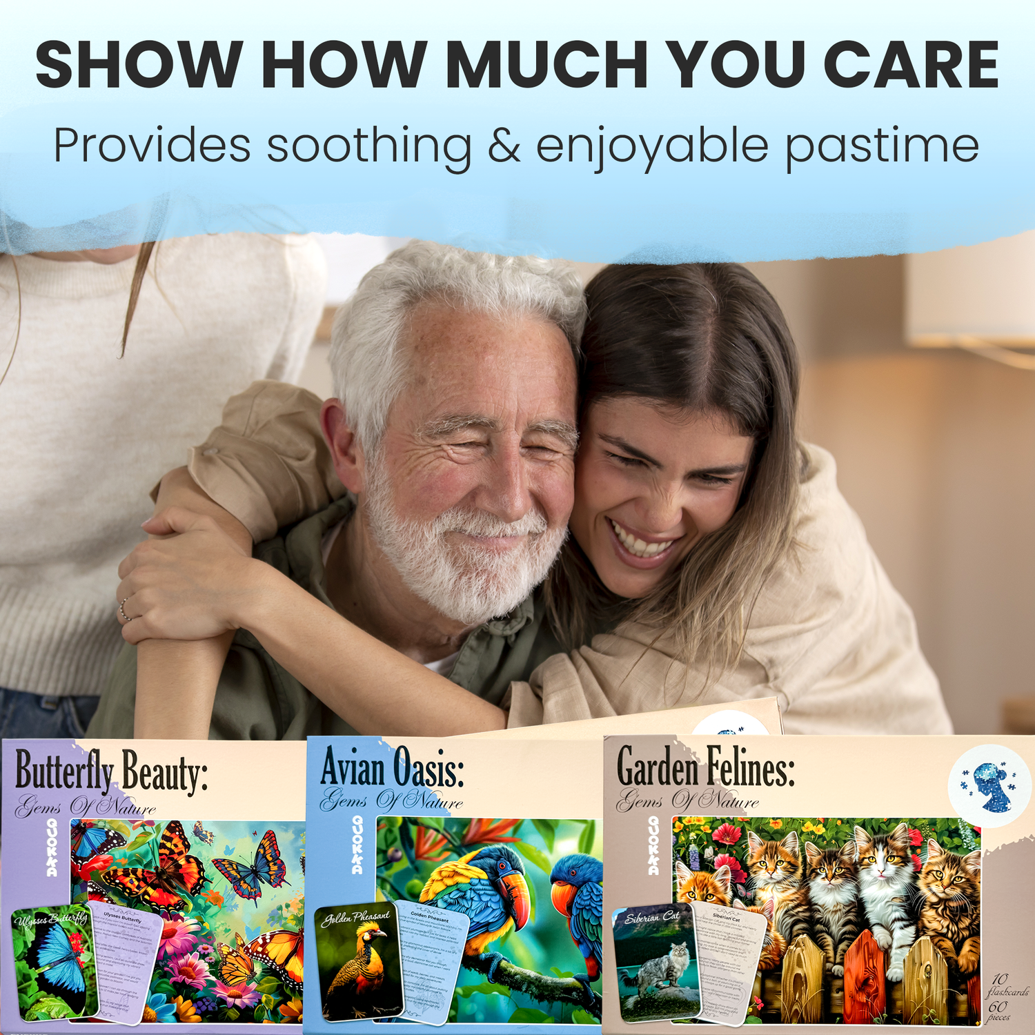Quokka Puzzles for Seniors – 3-Set Dementia Activities for Elderly, Alzheimer’s Garden & Oasis