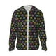 thumbnail image 1 of Balery Colorful Paw Sudadera ligera de manga larga con capucha y protección solar UPF 50+ para hombre y mujer, ideal para pesca y running-Medium, 1 of 7