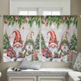 thumbnail image 5 of Grey Christmas Sheer Curtains 45 Inch Length 2 Panels Set, Semi Transparent Voile Rod Pocket Curtains for Living Dining Room Bedroom Drapes Gnomes Xmas Tree Snowflake Gifts, 5 of 8