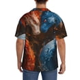 thumbnail image 5 of Haiem Red And Blue Fire Dragon F Men's Casual Shirts Short Sleeve Button Down Shirts Fashion Textured Summer Beach Shirt-X-Large, 5 of 7