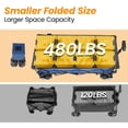 thumbnail image 4 of 51-inch Extended Heavy-Duty Foldable Utility Wagon, 480lbs, Patented Ultra-Stable Frame, 1:6 Space-Saving Fold, Portable And Collapsible For Beach, Sports, And Garden Use,Dark Blue-Gray, 4 of 13