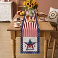 thumbnail image 2 of Independence Day Table Runner 120 Inches Long Farmhouse Dress Scarves, 4th of July Patriotic Star Usa Flag Dining Tablerunner for Coffee Table/Kitchen Island/Party Décor, 13" x 120", 2 of 8