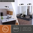 thumbnail image 4 of Winthrop 3-Light 25.25 in. Wide Matte Black Modern Contemporary Bathroom Vanity Lighting Fixture, Etched White Cone Glass Shade, Dimmable, LED Compatible, Over the Mirror Mounted Metal Wall Sconce, 4 of 11