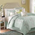 thumbnail image 5 of Madison Park Athena 7 Piece Jacquard Comforter Set, California King, Green, 5 of 5