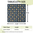thumbnail image 2 of Dark Blue Sun Moon Star Pattern Square Fitted Tablecloth with Elastic Edge,Square Table Cover,Washable Elastic Table Cover for Home Kitchen Party Decor 34"x34", 2 of 6