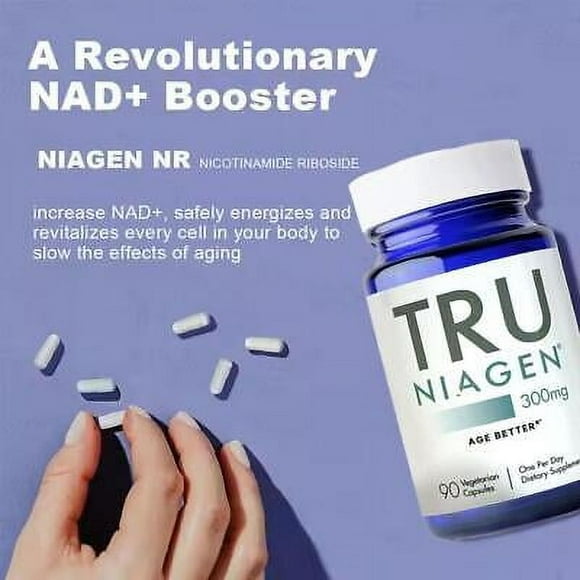 TRU NIAGEN 300mg Multi Award Winning Patented NAD+ Boosting=Supplement+ Better