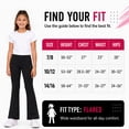 thumbnail image 7 of RBX Girls Stretch Flare Bell Bottom Leggings with Pockets for Yoga Dance and Play 2 Pack, 7 of 7