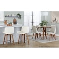 thumbnail image 3 of LumiSource Santi 24" Fixed-Height Counter Stool - Set of 2 in Walnut Wood, 3 of 9