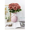 thumbnail image 3 of Artificial Rose Flower Dusty Rose Flowers Silk Flowers pcs with Long Stem Silk Roses Bouquet for Wedding Bridal Shower Party Home Decoration, 3 of 5