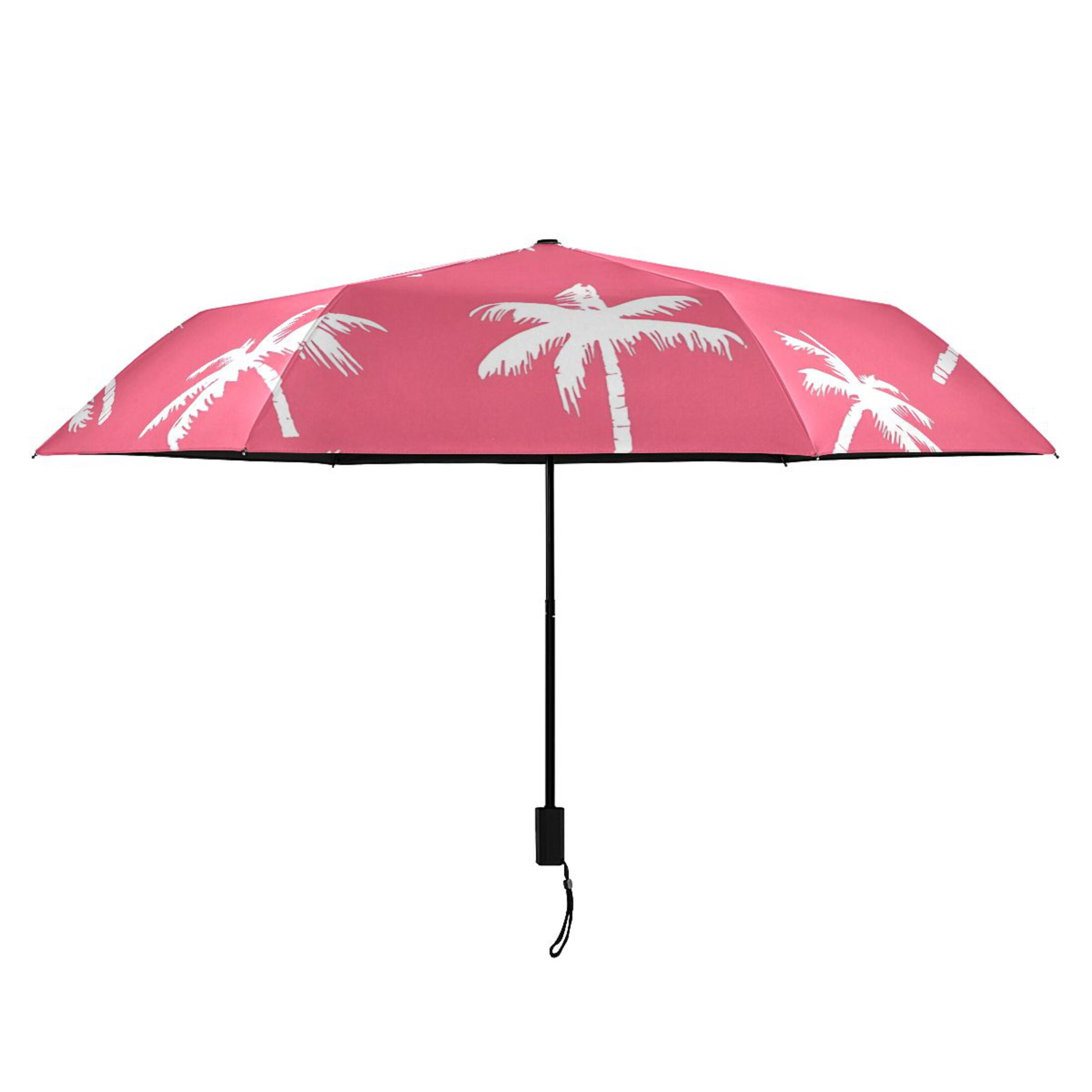 ALAZA Palm Tree-a3 UPF 50+ Compact Folding Umbrella for Rain Travel Umbrella Packable