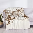 thumbnail image 3 of Uemuo Western Desert Cowboys Printed Throw Blanket for Couch, Fluffy Fuzzy Blankets for Bed, Sofa, Cozy Flannel Faux Fur Blanket-50"x40", 3 of 6