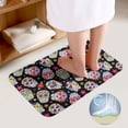 thumbnail image 3 of Bathroom Rugs Set 2 Pieces, Colourful Skulls Bathroom Set - Quick Drying Bath Mat And U-Shaped Toilet Rug, Water Absorbent Bath Carpet For Bedroom Floor Living Room, Machine Washable, 3 of 6