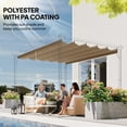 thumbnail image 4 of Toile de Pergola Rétractable Beige de Remplacement - Couverture de Patio 9,8 Pi x 9,8 Pi pour Pergolas [BRAND NAME] avec Trous de Drainage, 4 of 7