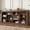 Brown, variant on Winkalon Modern Farmhouse 7-Cube Storage Organizer Bookcase, 71” Wide Bookshelf, Large Floor Standing Cubby Shelf Unit with Anti-Tip Kit for Home Office, Living Room, Bedroom,Black