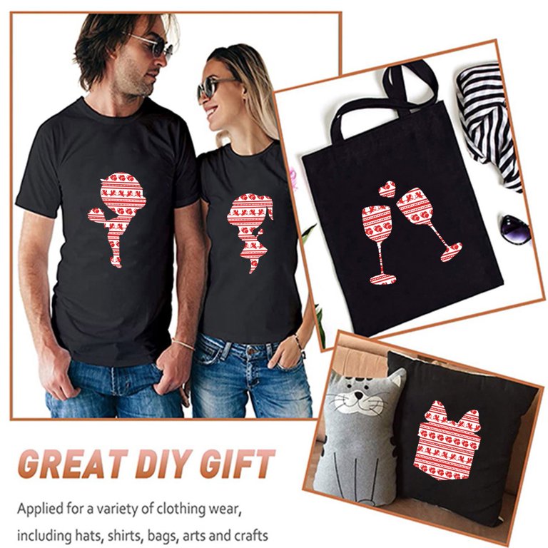 NRUDPQV Christmas Happy Valentine's Day Heat Transfer HTV Iron on Bundle  Bundle Suitable for Shirts Patterns 