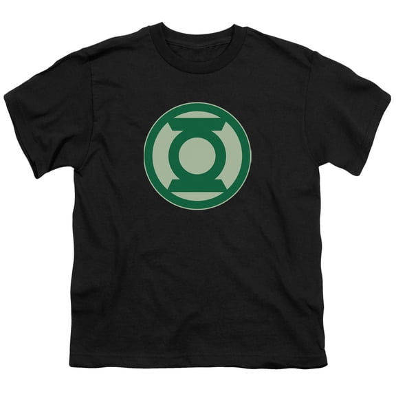Green Lantern Men's  Green Symbol Youth T-shirt Black