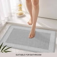 thumbnail image 3 of Grey Retro Greek Key Door Mat&nbsp;Indoor Outdoor Entrance,Non Slip Small Rug for Kitchen Bathroom Entryway Rug,Geometric Greece Ancient Rustic Washable Doormat Floor Mat 16x24 Inch, 3 of 8