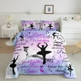thumbnail image 3 of Manfei Ballet Dancer Comforter Sets Twin Size, Cute Princess Comforters & Duvets, Inspirational Reversible Bedding Twin Comforter Set, Ultra Soft Bedroom Decoration, 2pcs, 3 of 8