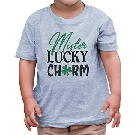 

7 ate 9 Apparel Kids Funny Mister Lucky Charm St Patrick s Day Grey T-Shirt